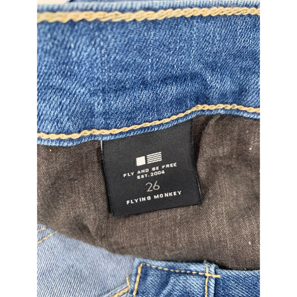 Flying Monkey Platinum Cut-Off Jean Shorts 26 New - Picture 6 of 12